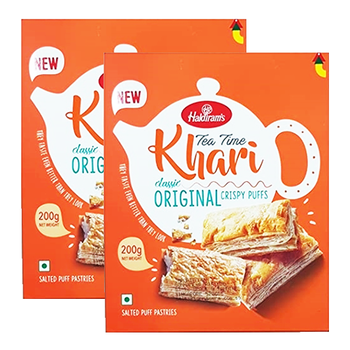 Haldiram's Khari Plain Puff / Křupavý snack (Balení 2 x 200g) 400g
