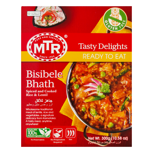 MTR Bisibele Bhath / Rýže s luštěninami a zeleninou (300g) - Hotové jídlo