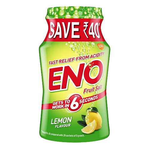 Eno Fruit Salt s příchutí citrónu - pomocník při zažívacích potížích (100g)