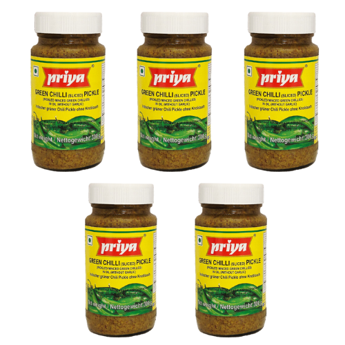 Priya nakládané zelené chilli (Balení 5 x 300g) 1,5Kg