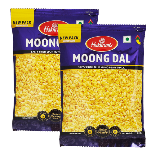 Haldiram's Moong Dal Plain / Pražené fazole mungo (Balení 2 x 200g) 400g