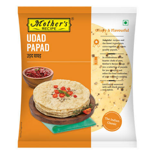 Mother's Recipe Papad / Papadum - Urid Black Pepper (200g)