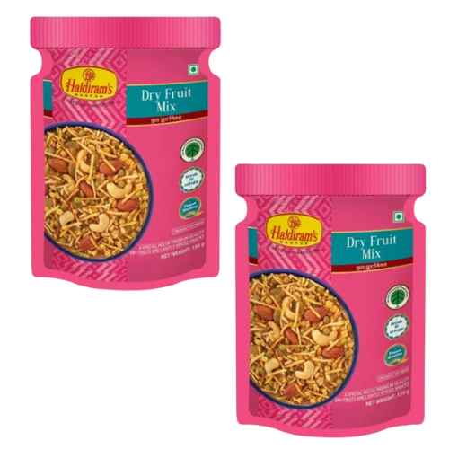 Haldiram's pikantní směs sušeného ovoce, ořechů a nudliček (Balení 2 x 150g) 300g