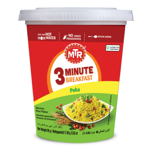 MTR 3 Minute Poha Cup / Kořeněná rýžová kaše (80g)