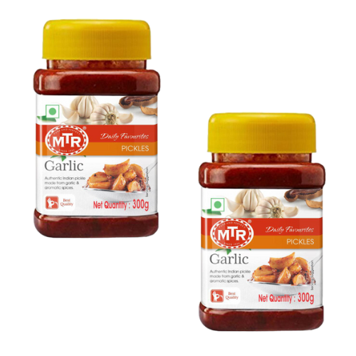 MTR česnek nakládaný v koření (Balení 2 x 300g) 600g