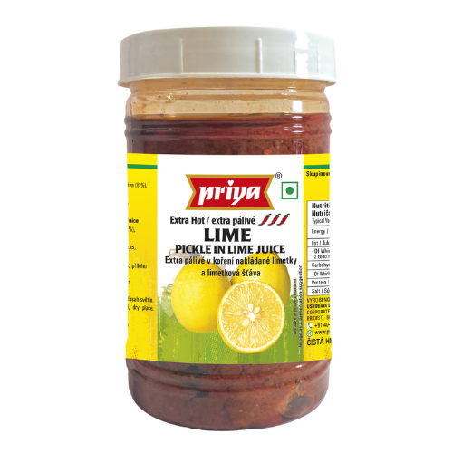 Priya Lemon Pickle (Extra Hot) in Lemon Juice Without Garlic - PET JAR (300g)