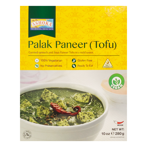 Ashoka Palak Paneer (Tofu) / Kari s veganským panýrem (tofu)(280g) - Hotové jídlo