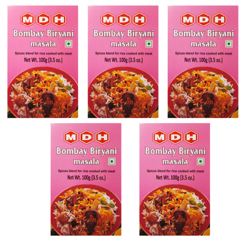 MDH Bombay Biryani Masala / Směs koření na rýži s masem (Balení 5 x 100g) 500g