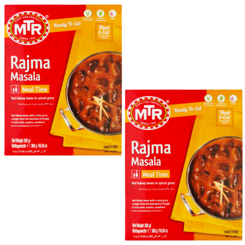 MTR Rajma Masala/ Ledvinkové fazole v kořeněné omáčce (Balení 2 x 300g) 600g - Hotové jídlo