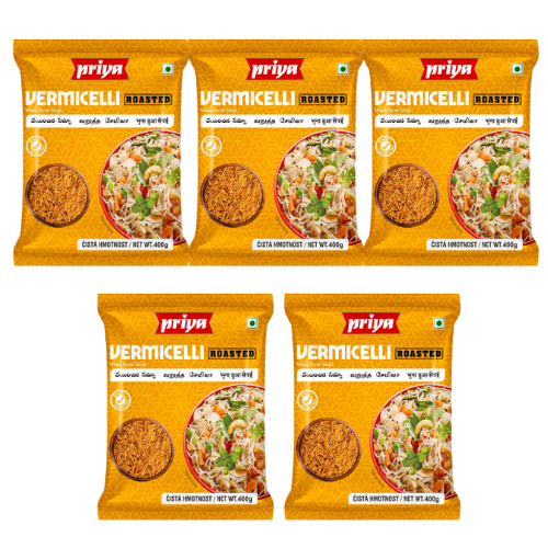 Priya pražené Vermicelli nudličky (Balení 5 x 400g) 2Kg