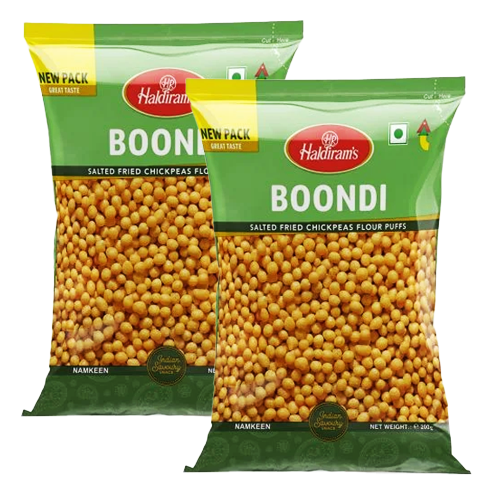 Haldiram's Boondi Plain / Smažené cizrnové kuličky (Balení 2 x 200g) 400g