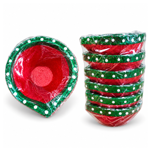Fancy Diwali / Deepavali Lali Diya Big (Pack of 6)