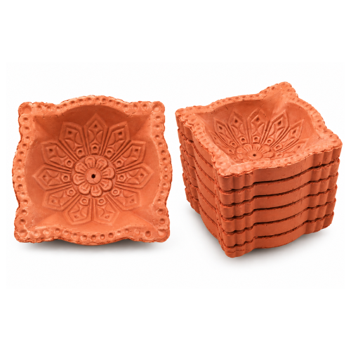 Char Vaat Diya / 4-Face Diwali Diya 3 inch (Pack of 6)