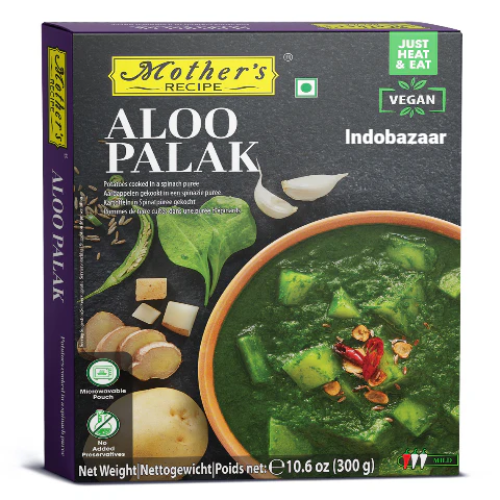 Mother's Recipe Aloo Palak / Kořeněné brambory se špenátem (300g)