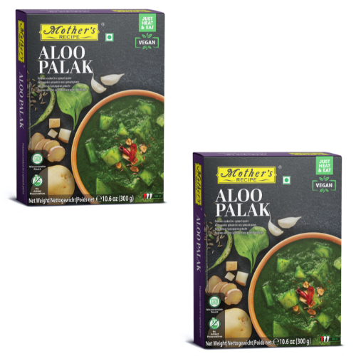 Mother's Recipe Aloo Palak / Kořeněné brambory se špenátem (Balení 2 x 300g) 600g