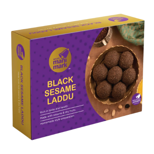 Manimark Black Sesame Ladoo / Kuličky s černým sezamem (180g)
