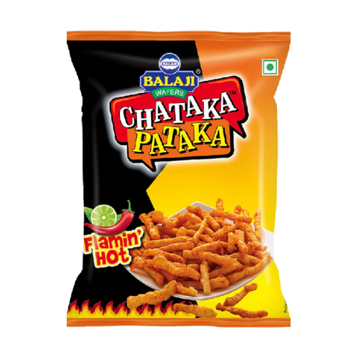 Balaji Wafers Chataka Pataka / Super pálivý snack (65g)