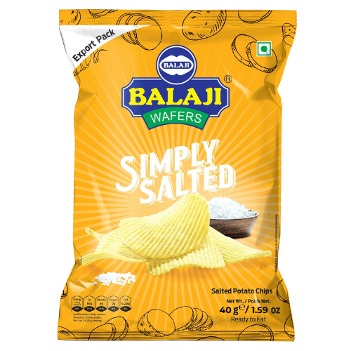 Balaji bramborové vroubky, jednoduše solené (45g)