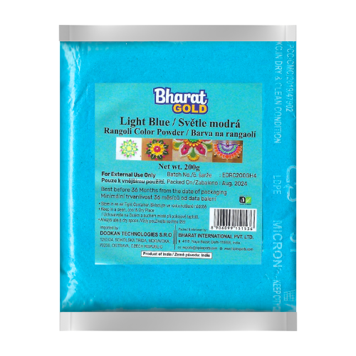 Světle modrý prášek na rangaolí (200 g)