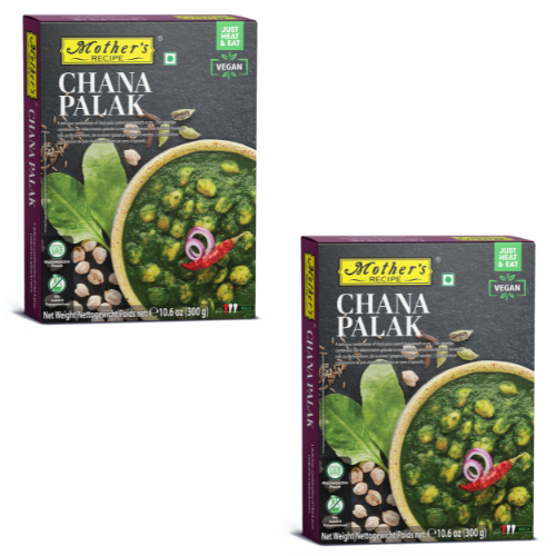 Mother's Recipe Chana Palak / Kořeněná cizrna se špenátem (Balení 2 x 300g) 600g