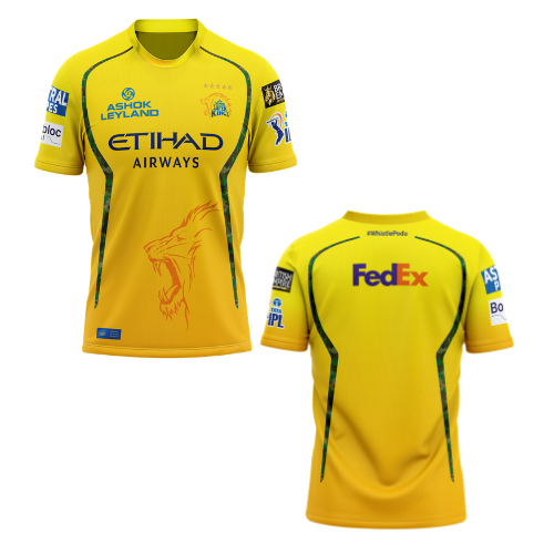 IPL 2026 Chennai Super Kings Team Fan Edition Replica Jersey - S (1pc)