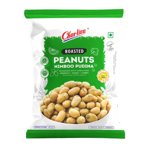 Charliee pražené arašídy s příchutí máty a citrónu (150g)