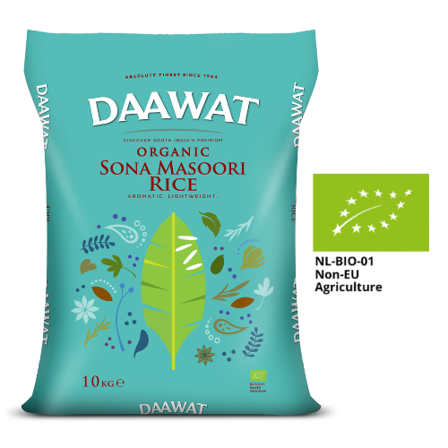 Daawat Organic Sona Masoori Rice (10kg) - Damaged Packaging