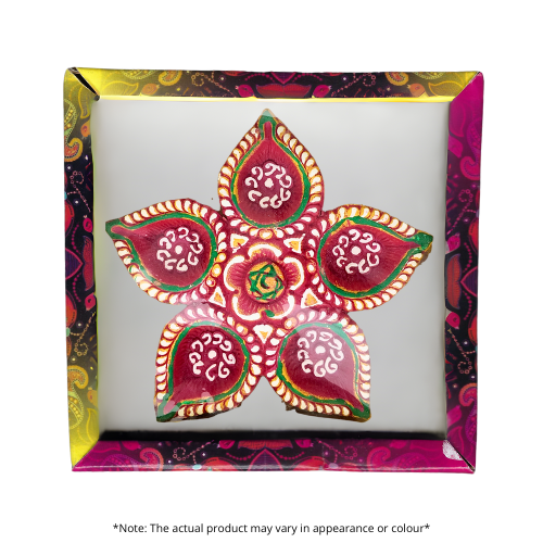 Luxusní Diwali lampa (diya) (D29) (1 ks)