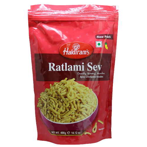 Haldiram Ratlami Sev / Smažené cizrnové tyčinky (400g)