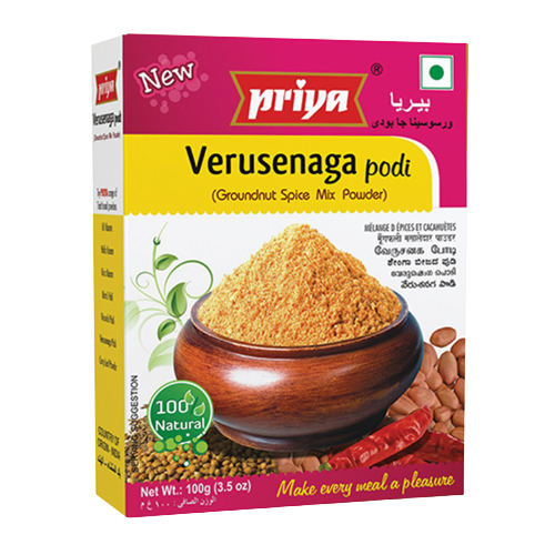Priya Verusenaga Podi / Kořeněný mix z Arašídových Oříšků v prášku (100g)