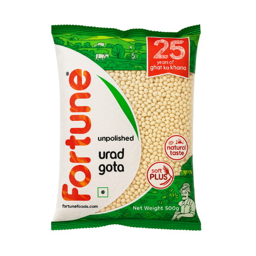 Fortune Urad Dal Whole / Celá černá čočka, loupaná (500g)