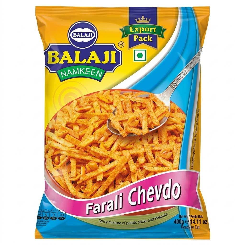 Balaji Farali Chiwda / Kořeněný snack (400g)
