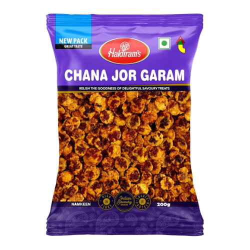 Haldiram's Chana Jor Garam / Smažený snack z černé čočky (Vigna mungo) (200g)