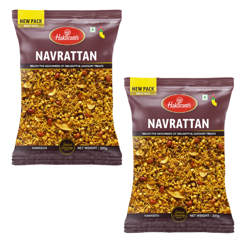 Haldiram's Navrattan Mix / Pikantní směs (Balení 2 x 200g) 400g