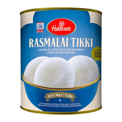 Haldiram's dezert Rasmalai v konzervě (12ks) - (1Kg)