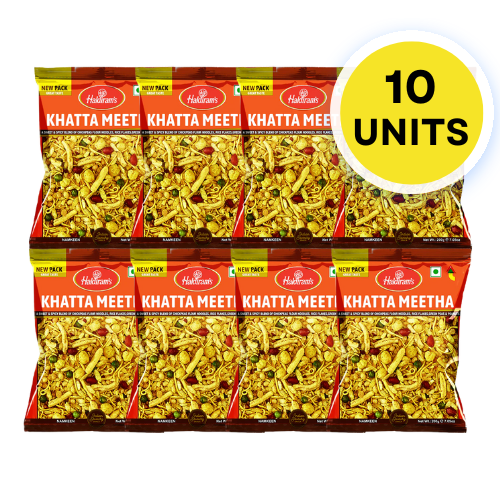 Haldiram's Khatta Meetha / Sladkoslaná kořeněná směs (Balení 10 x 200g) 2Kg