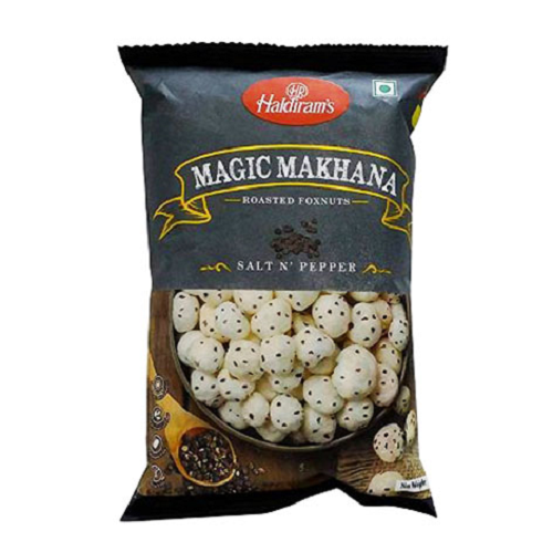 Haldiram's Pražená lotosová semínka s příchuti soli a pepře (30g)