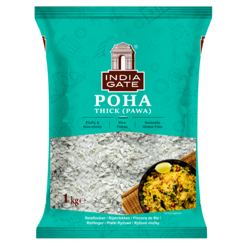 India Gate Poha / Powa / Flattened Rice - Thick (1kg)