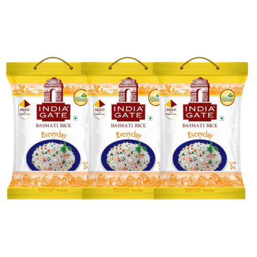 India Gate Everyday Basmati Rice (Bundle of 3 x 5kg) - 15kg – Dookan