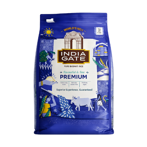 India Gate Prémiová Basmati rýže (5Kg) poškozené balení