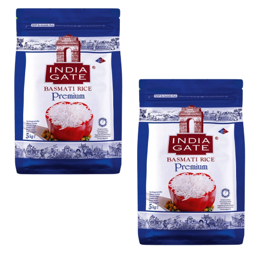India Gate Premium Basmati Rice (Bundle of 2 x 5kg) - 10kg