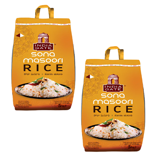 India Gate Sona Masoori Rýže (Balení 2 x 5kg) 10kg