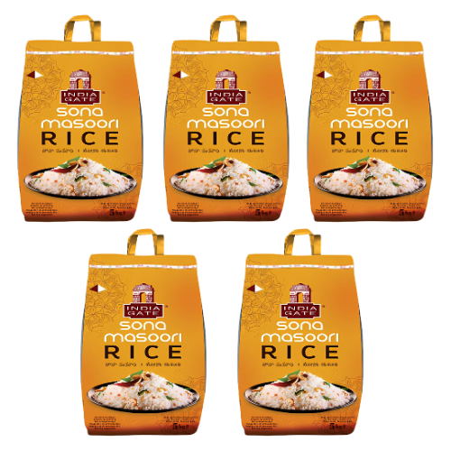 India Gate Sona Masoori Rýže (Balení 5 x 5kg) - 25kg