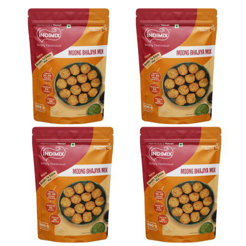 Indimix Moong Bhajiya Mix / Směs na přípravu smažených kuliček (Balení 4 x 500g) 2Kg