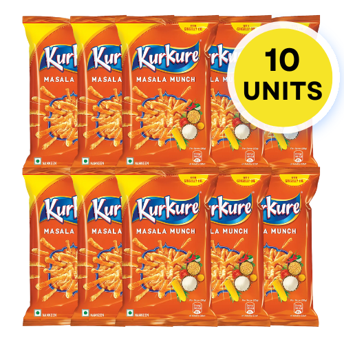 Kurkure Masala Munch / Kořeněné křupky (Balení 10 x 70 - 90g) 700 - 900g - SLEVA!