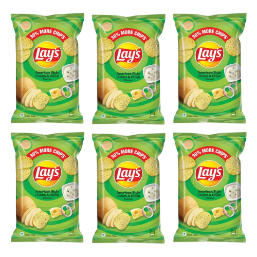 Lay's American style chipsy s příchutí smetany a cibulky (Balení 6 x 52g) 312g