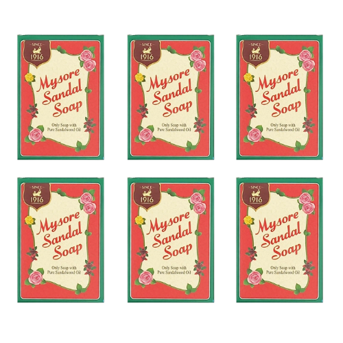 Mysore mýdlo ze santalového dřeva (Balení 6 x 75g) 450g
