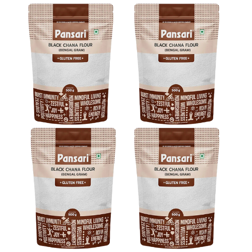 Pansari Black Chana / Mouka z černé cizrny (Balení 4 x 500g) 2Kg