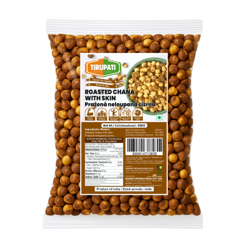 Tirupati Roasted Chana with Skin / Pražená cizrna, neloupaná (300g)