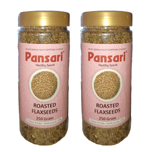 Pansari Roasted Flax Seeds / Pražená lněná semínka (Balení 2 x 250g) 500g